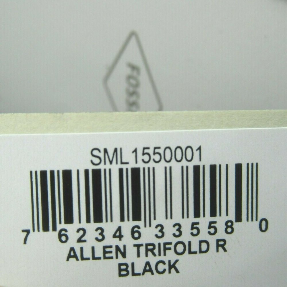 Fossil Allen Trifold RFID Black Leather Mens Wallet NEW - Picture 11 of 11